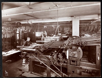 Ein Drucksaal bei der McCall Publishing Co., New York, 1913 von Byron Company